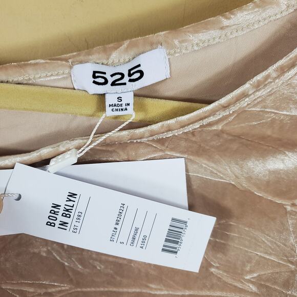 525 America Asymmetrical One Shoulder Top In Champagne Size S - Picture 10 of 12